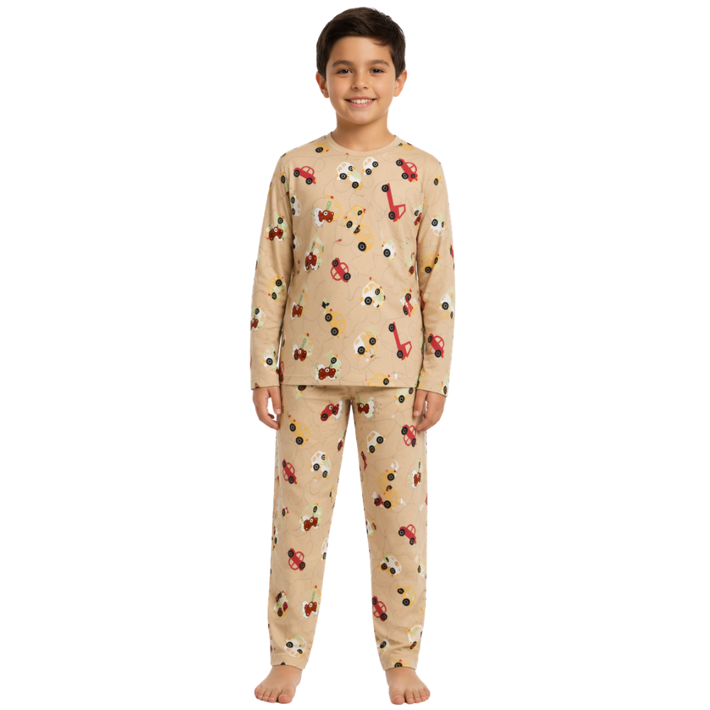 Pijama Infantil Masculino Suede Premium Estampado — Manga Comprida e Calça Longa Pijama/ Confortável