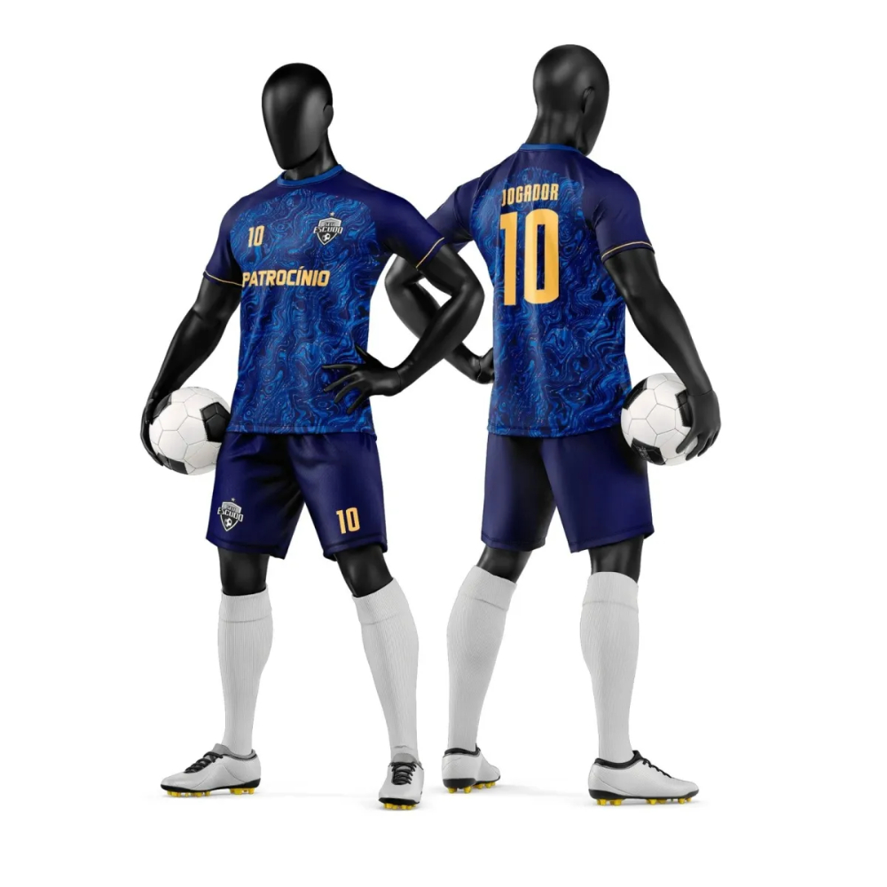 Conjunto de Futebol Personalizado DryFit Profissional Uniforme Esportivo Respirável Alta Performance
