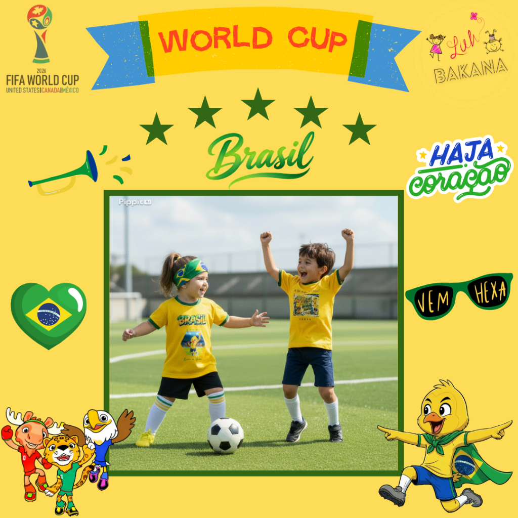Camiseta infantil Copa do Mundo 2026