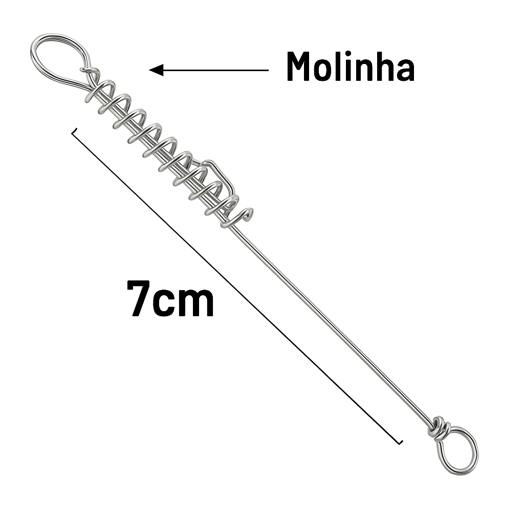 Castor Empate Pesca Fino 28x07cm Aço Inox Duro Kit c/100pcs 50pcs 10pcs Pesqueiro Rio Traira Piranha