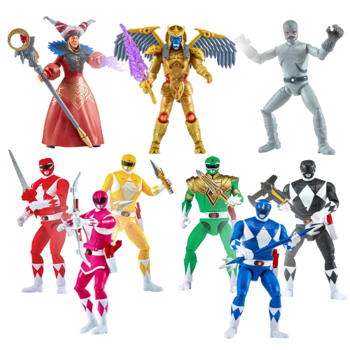 Bonecos Power Rangers Might Morphin Interativos Articulados com Acessórios - Sunny Brinquedos