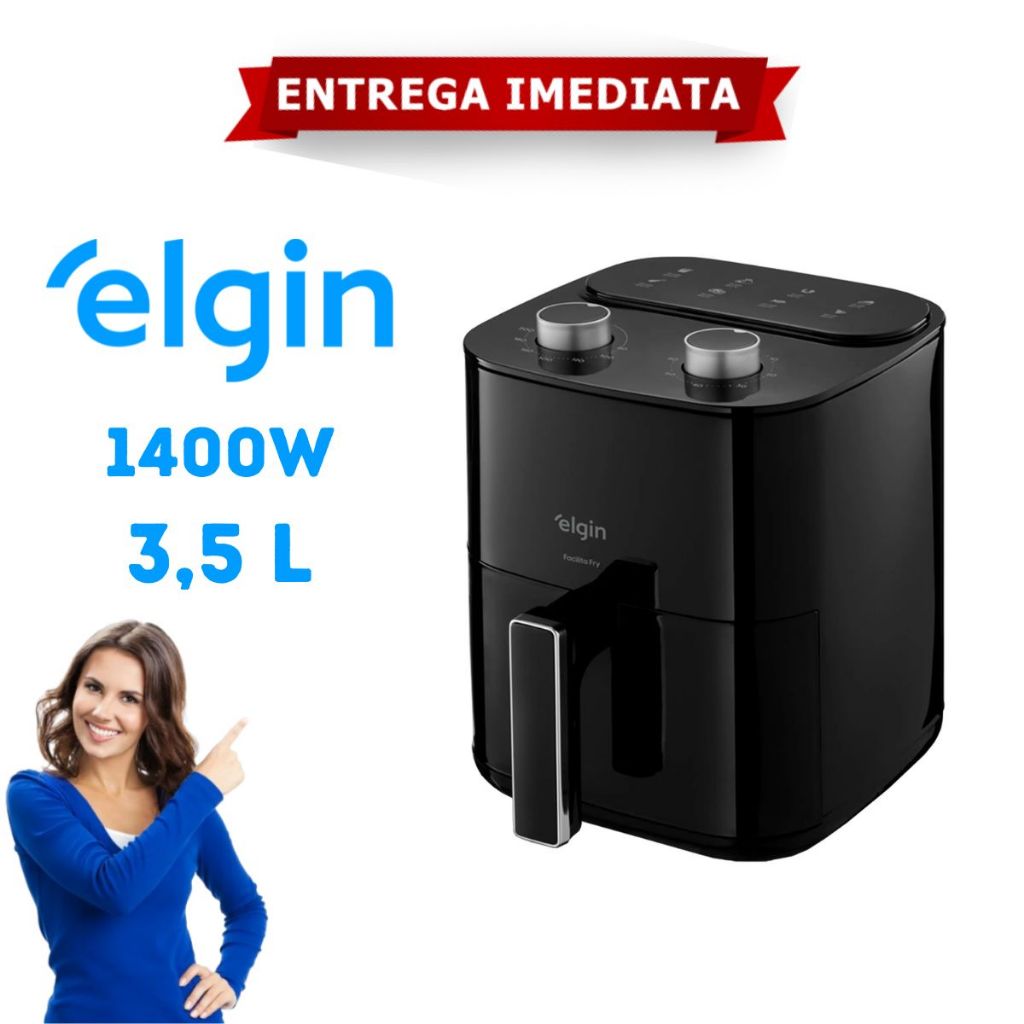 Fritadeira Air Fryer Elgin 3,5L 1400W Original