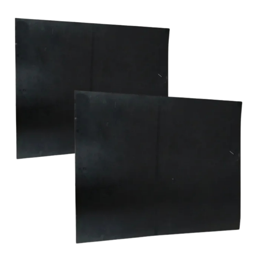 Par Apara Barro Carreta Borracha Preta 60x50cm Reforçado Liso Universal Caminhão