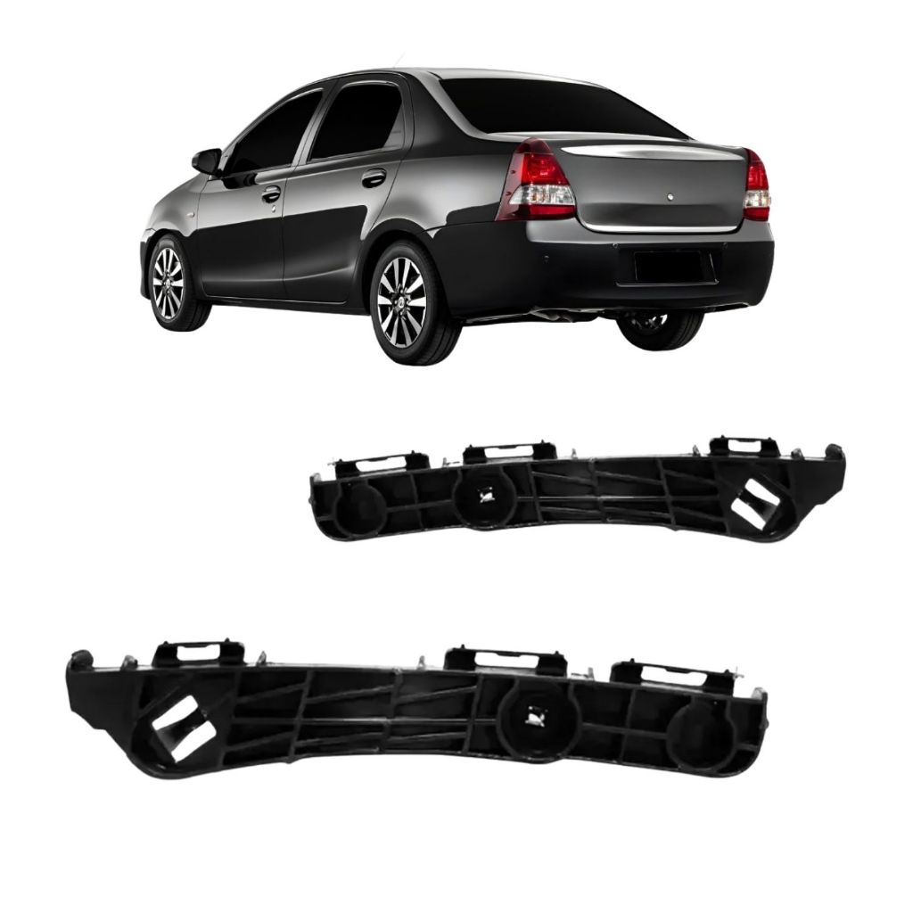 Guia Suporte Para-choque Traseiro Etios Sedan 2013 2014 a 2021