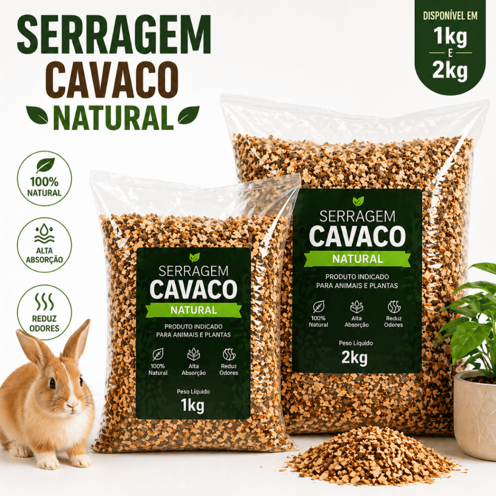 Serragem de madeira mista para plantas animais adubação 1kg e 2kg