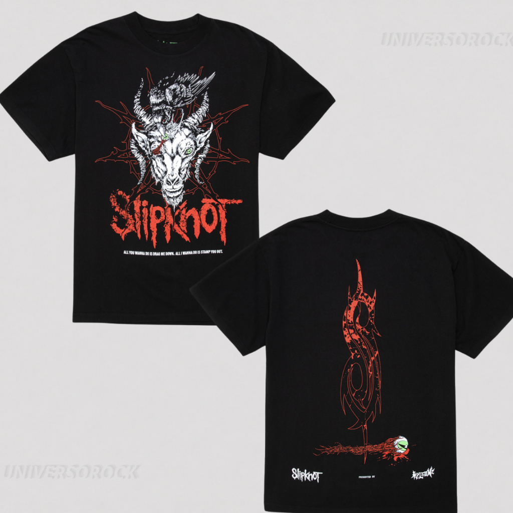 Camiseta Basica T-Shirt Unissex Slipknot Goat Bode Camisa