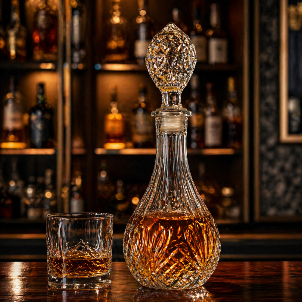 Garrafa Licoreira Vidro Whisky Licor Cachaça 860 ml Retro Decoração