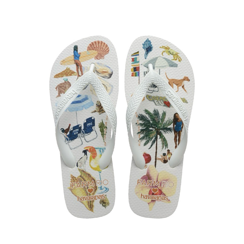 Chinelo Havaianas Farm colagem carioca