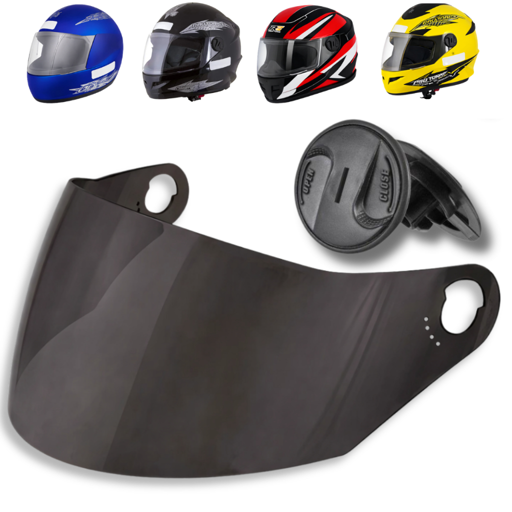 Kit Viseira Fumê Capacete Pro Tork Liberty 4 /5 R8 Com Par Reparo Laterais Liberty Four Five