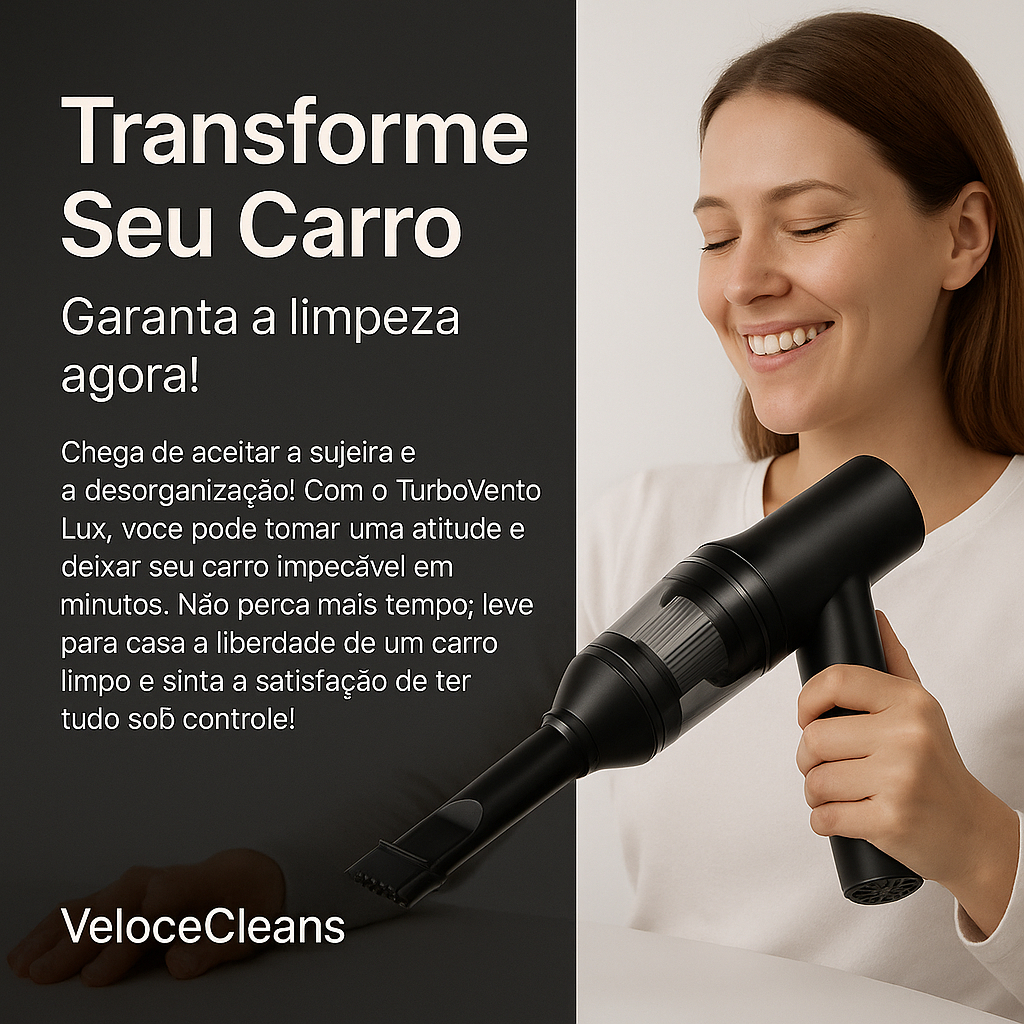 Aspirador Portátil Automotivo Sem Fio Recarregável Bivolt