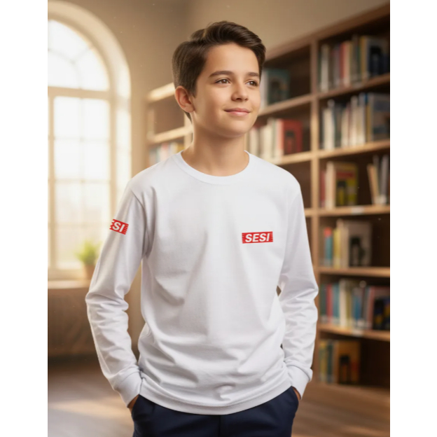 Uniforme Sesi Camiseta Manga Longa Infantil E Juvenil