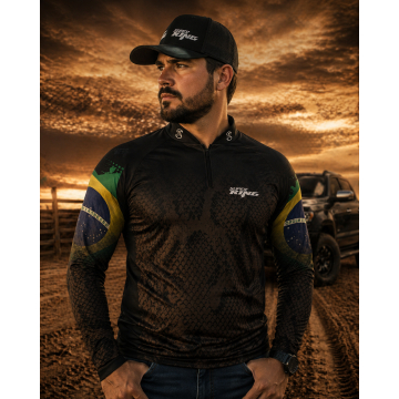 Camisa Camiseta Agro tecido Dryfit  Brasil Sublimação e Proteção UV50+ GLL-188