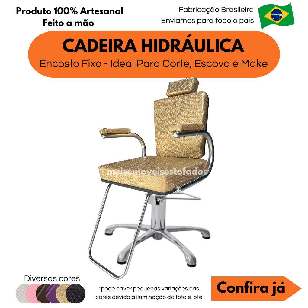 cadeira hidraulica maquiagem estética salão cabeleireiro barbeiro profissonal salão beleza estudio