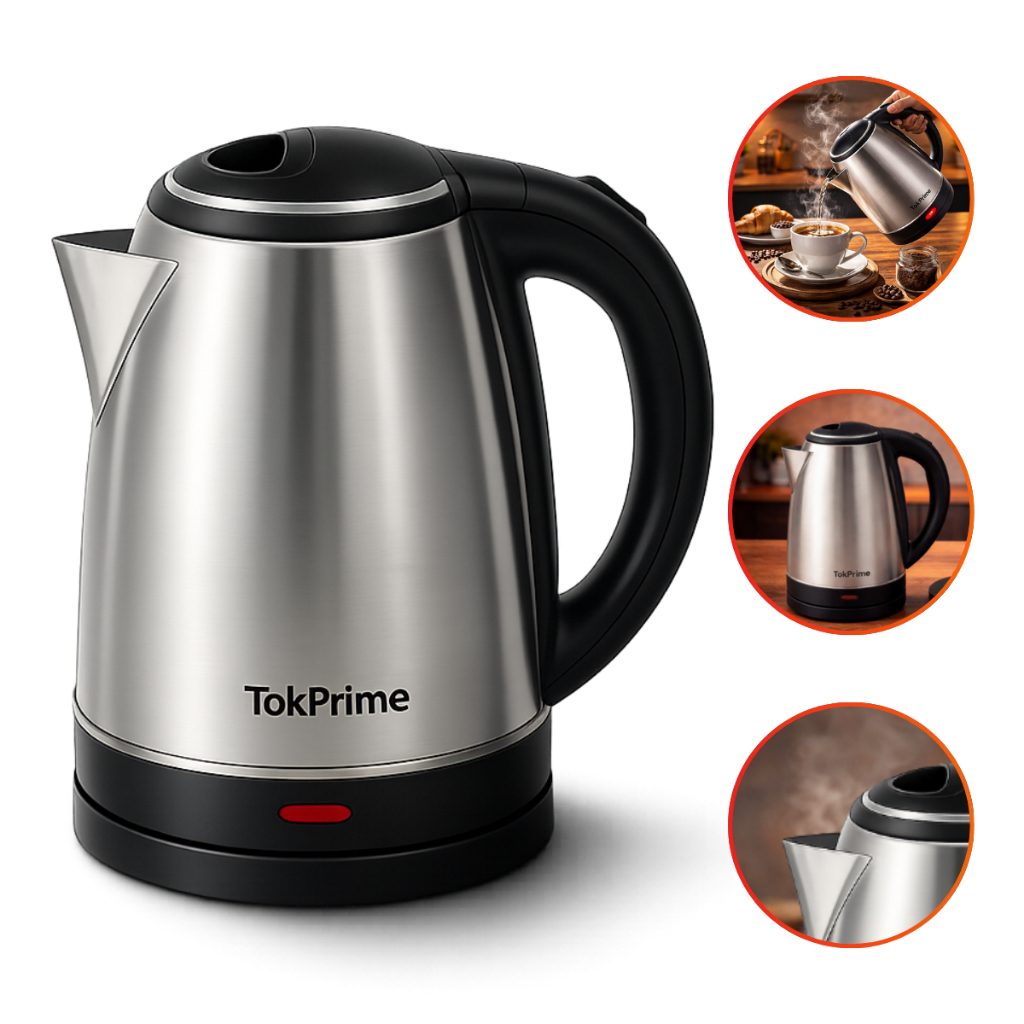 Chaleira Elétrica Inox 1,8l Automática Aquecimento Rápido Prateado 127v