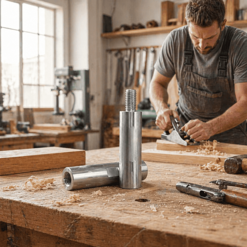 Haste Alongador Prolongador Extensão 10cm Parafuso M10 / M10 pra Politriz Rotativa Esmerilhadeira Lixadeira Soquete