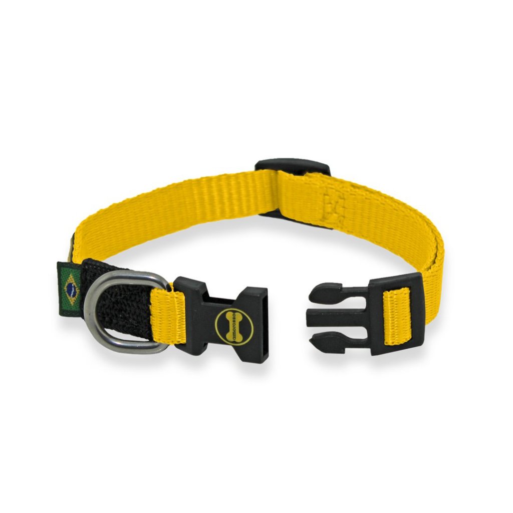 Little Collar Coleira Amarelo Cachorros Porte Pequeno Amorosso Cachorro Canídeo Pet Pug Dogue Dog