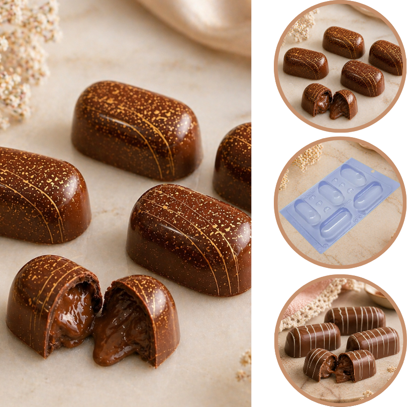 1~10 Forma Simples Trufa Alongada P513 Porto (CHOCO)