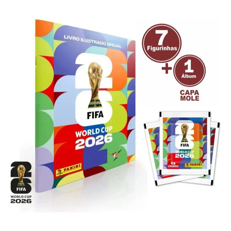 Álbum Copa Do Mundo 2026 Panini Capa Mole + 1 Envelopes