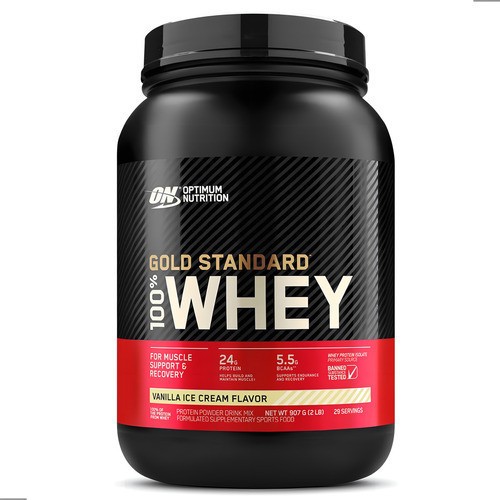 Whey Protein Gold Standard 100% Sabor Sorvete De Baunilha 907g Optimum Nutrition