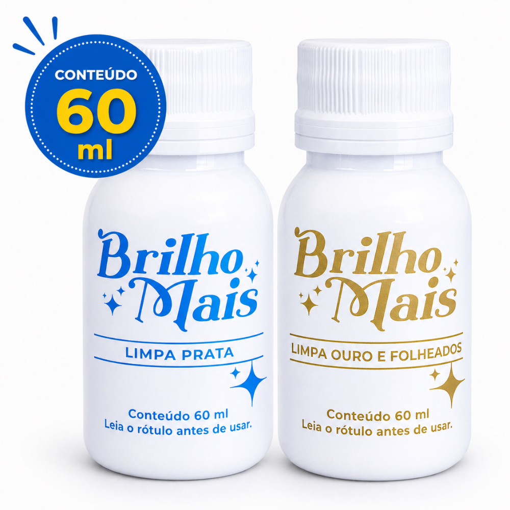 Limpa Joias Brilho Mais 60 ml para Prata e Ouro