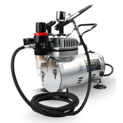 Kit Aerografo Compressor 110/220 Profissional + Aerografo