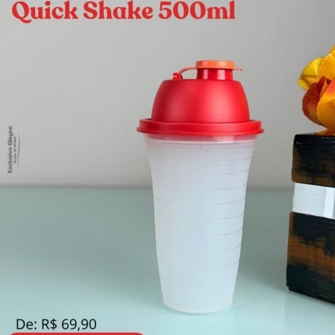 Quick Shake tampa vermelha Tupperware