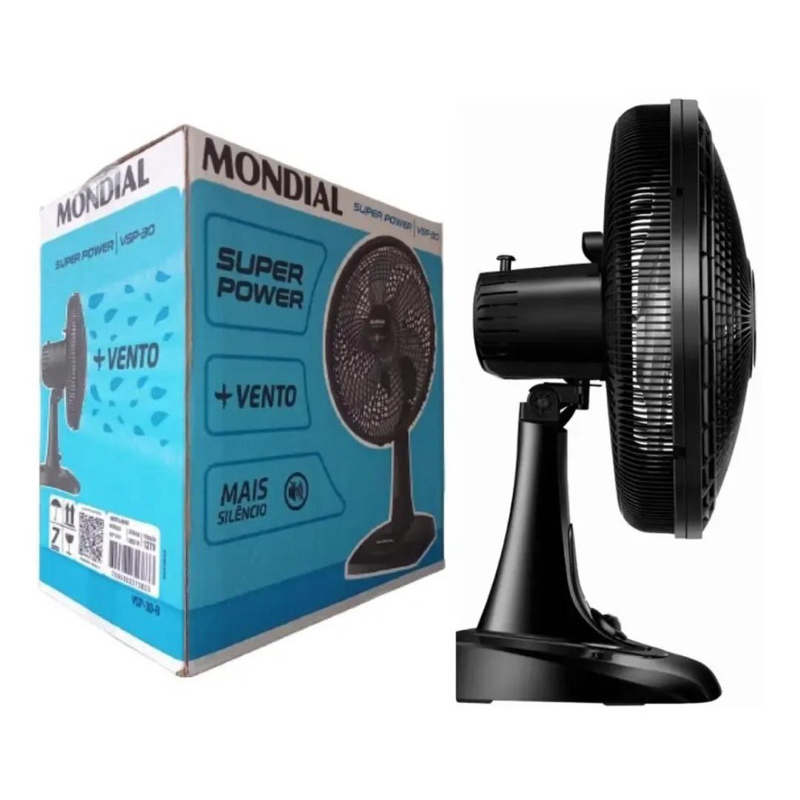 Ventilador de mesa 30 cm super Power Mondial 60w VSP-30-B