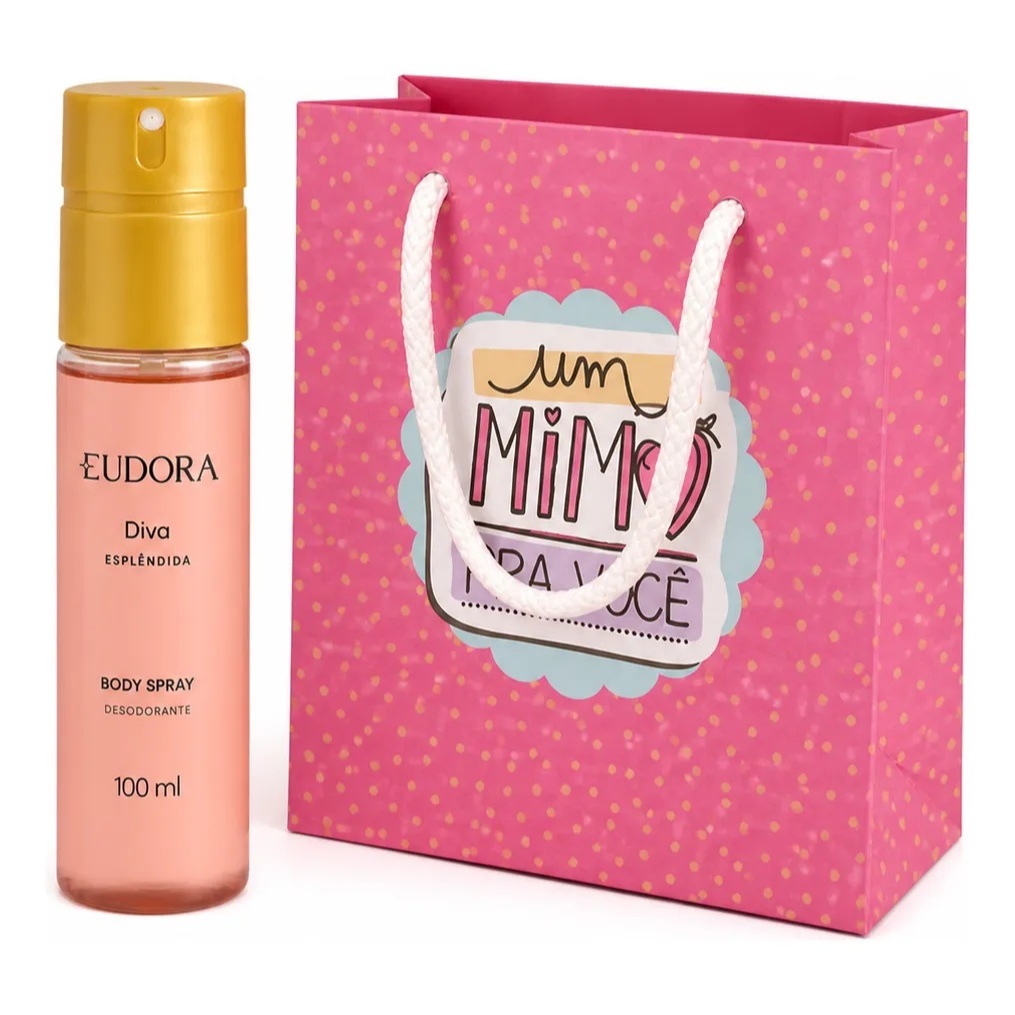 Kit Presente Eudora Diva Body Splash Com Sacola - Mais vendido - Lindo presente