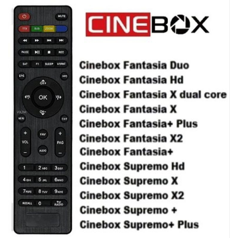 Controle Remoto Le-7550 - SKY-7500 Cine Fantasia Box | Supremo | Legend | Maxx - FBG-7500