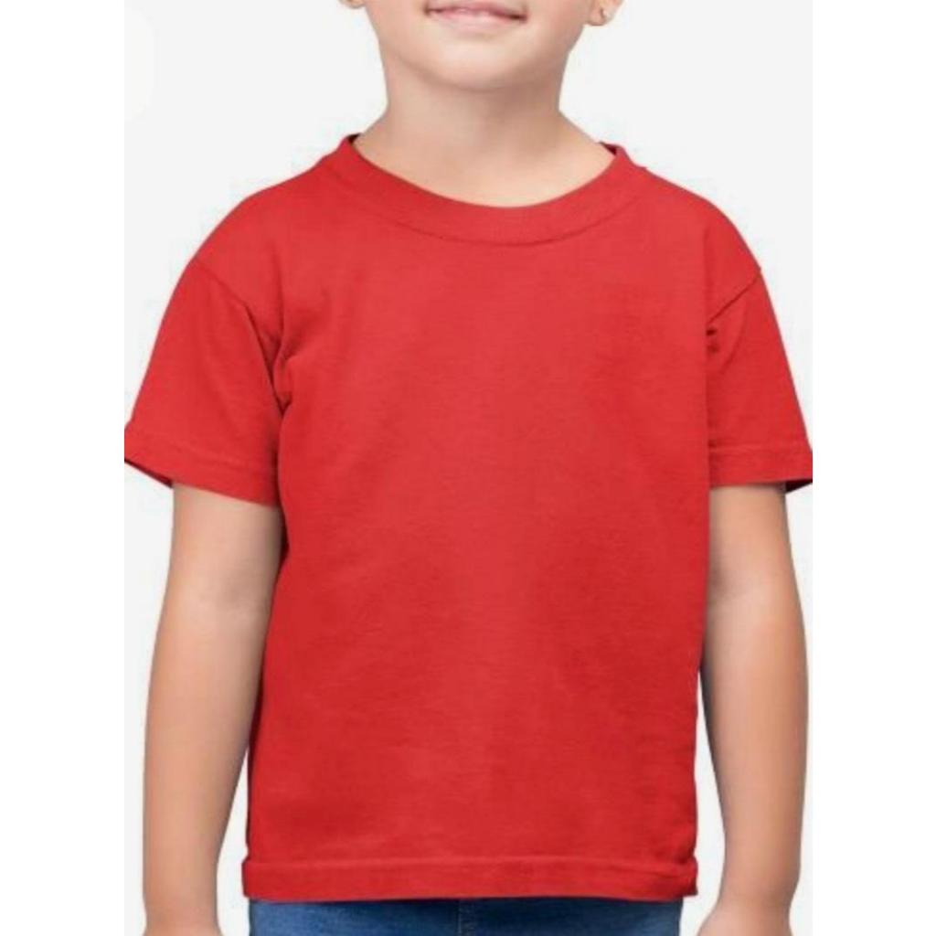 Camiseta Infantil Básica Lisa - Unissex 100% Algodão