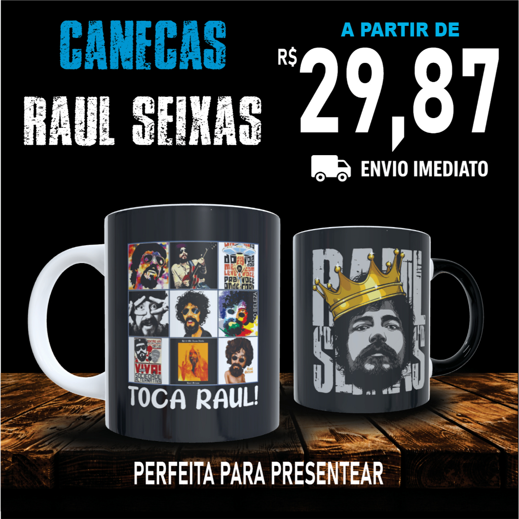 Caneca Raul Seixas Personalizada de Porcelana