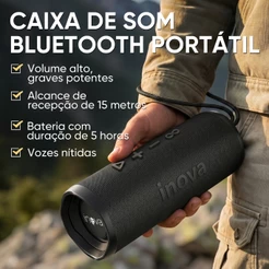 INOVA Caixa De Som Bluetooth Tws Estéreo Alta Hifi Longa Duração IPX6 Speaker Portátil Som Potente Casa Caixa Som