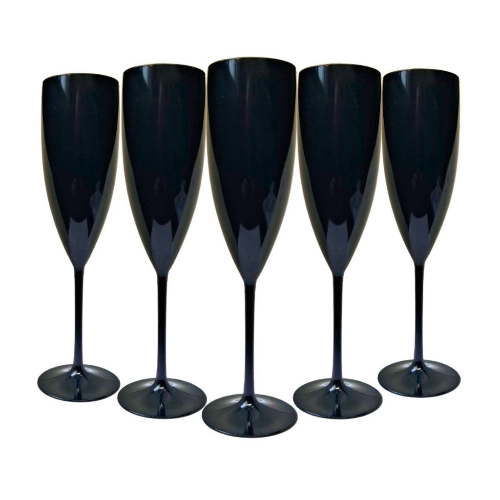 10 Taças Champanhe Sólido Acrilico 160ml festa aniversario chandon evento lembrancinha brinde chá