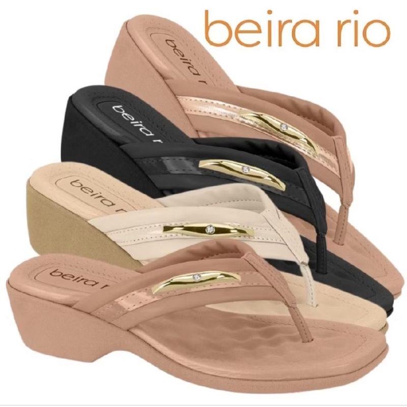 Tamanco Chinelo BEIRA RIO Feminina Salto Anabela Ortopédica Confortável Macia Antiderrapante 8527.103
