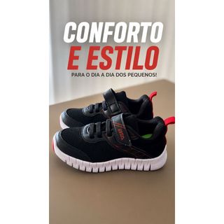 Tênis Batatinha Infantil Masculino, Confortavél Leve Casual e facil de calçar