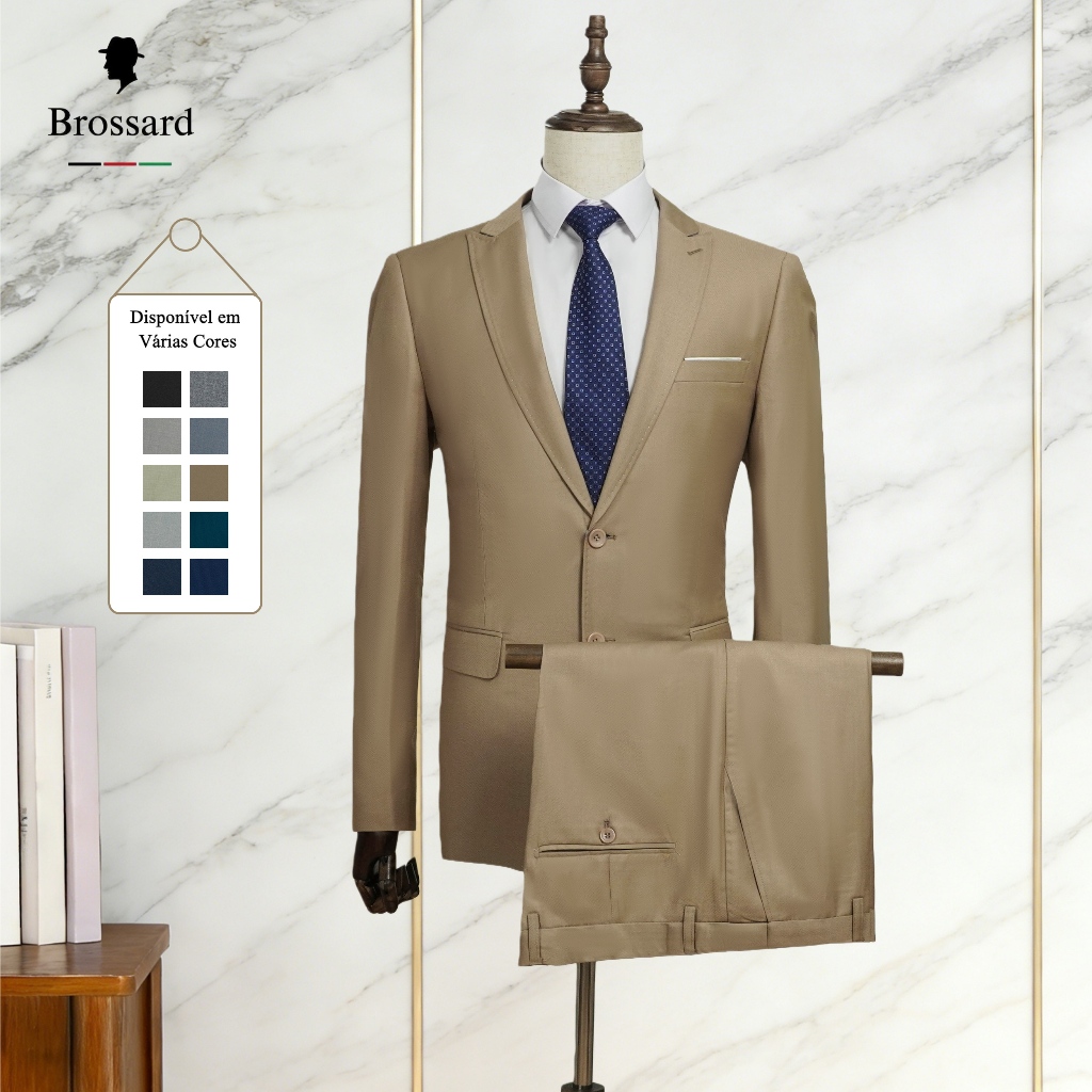Terno Slim Masculino Completo - Cintura ajustável Corte Justo para um Visual Elegante
