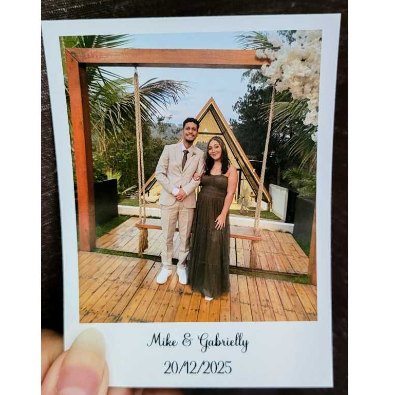 Foto para Casamento Nome e Inicial com Ímã ou sem Ímã Tamanho 7,5x10 Impressão Premium