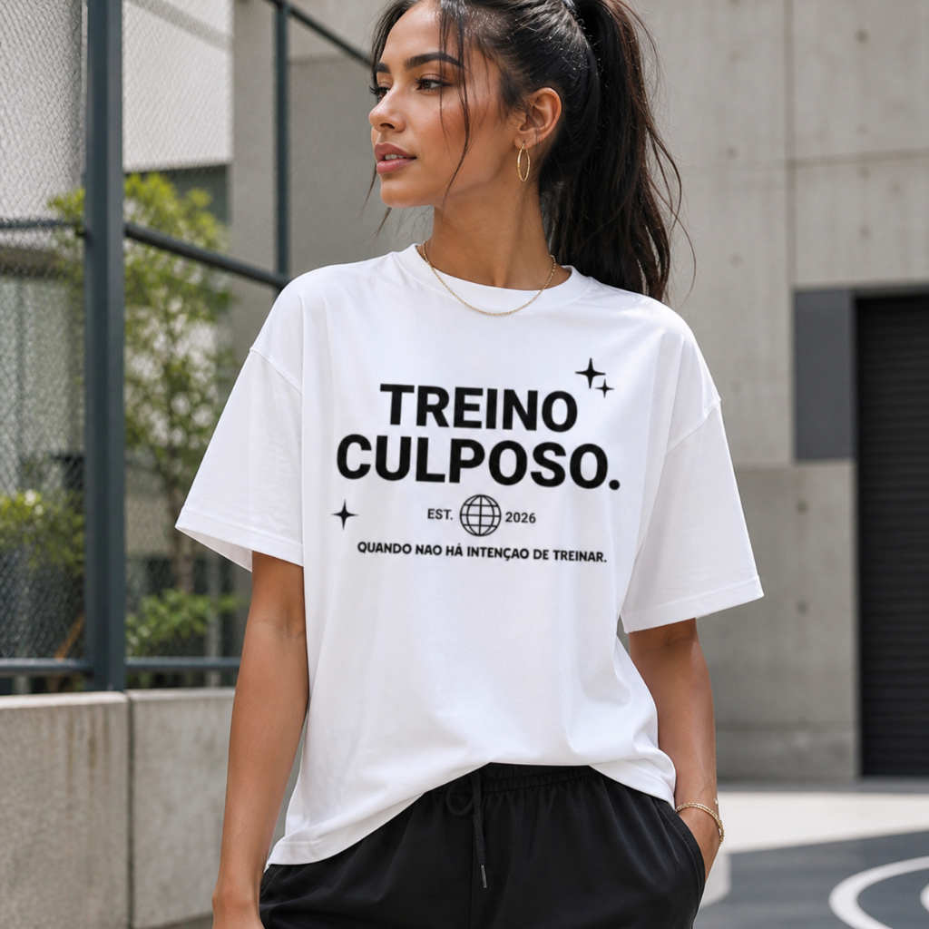 Camiseta Camisa Tshirt Treino Culposo Versão 2026 Academia Musculação Fitness Oversized CAMINHADA.