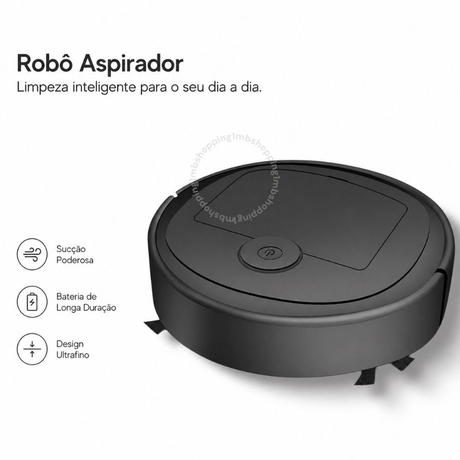 Aspirador Robô Mini Recarregável  Limpeza Prática Dia  a  Dia Inteligente Compacto Limpeza Doméstica