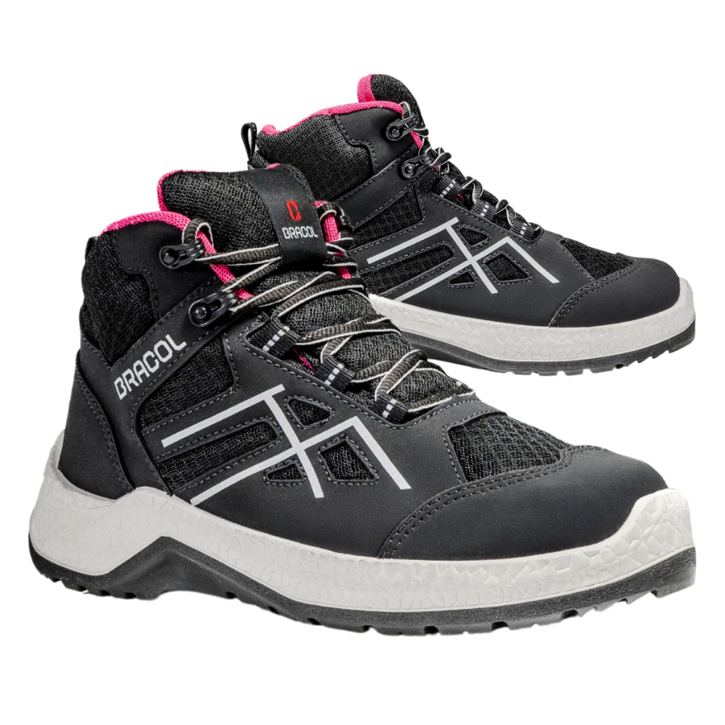 Bota Botina Segurança EPI Bracol 4038BHJM4700LL Ametista Bico PVC Feminina - PFL