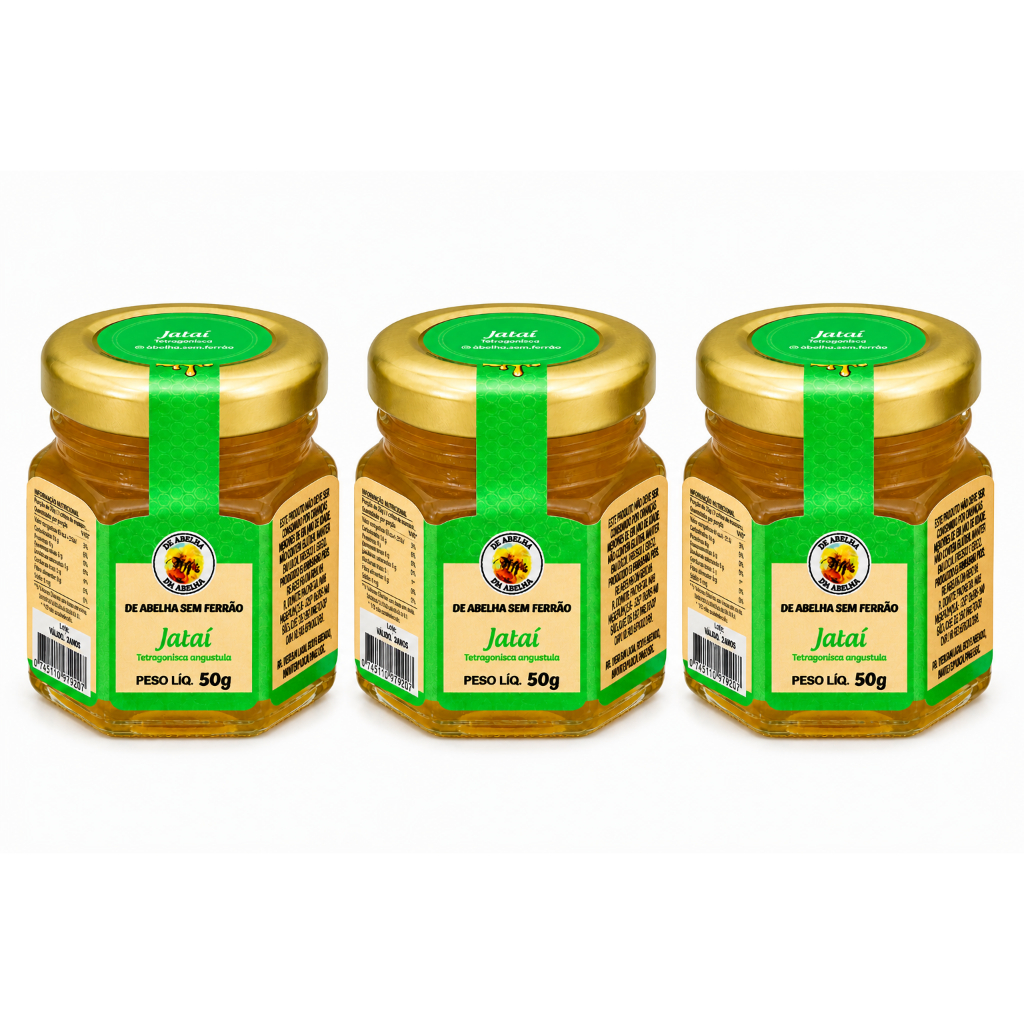 Mel Jataí 50g Ouro Líquido 3un De Abelha Em Abelha