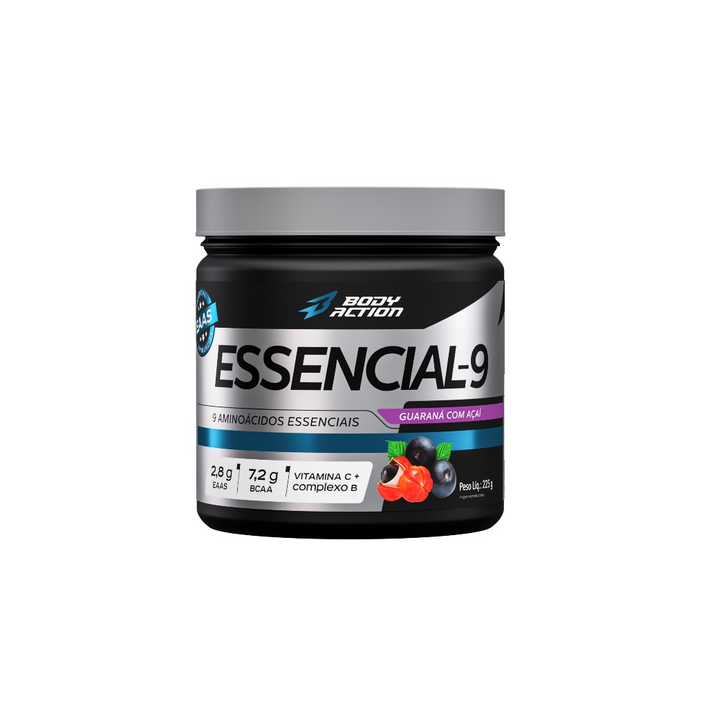 Essencial 9 - Eaa Aminoácidos Essenciais 225g - Bodyaction