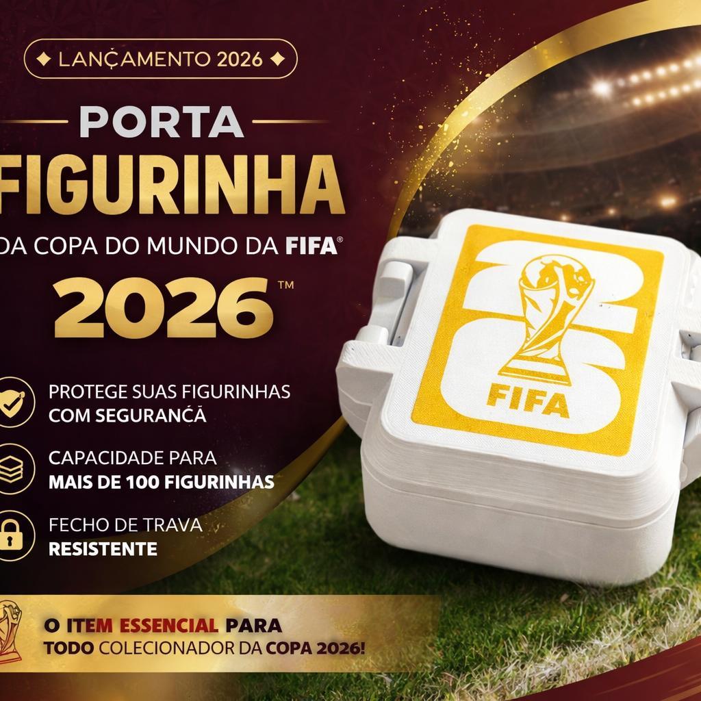 Porta Figurinhas Copa do Mundo 2026 Com Travas