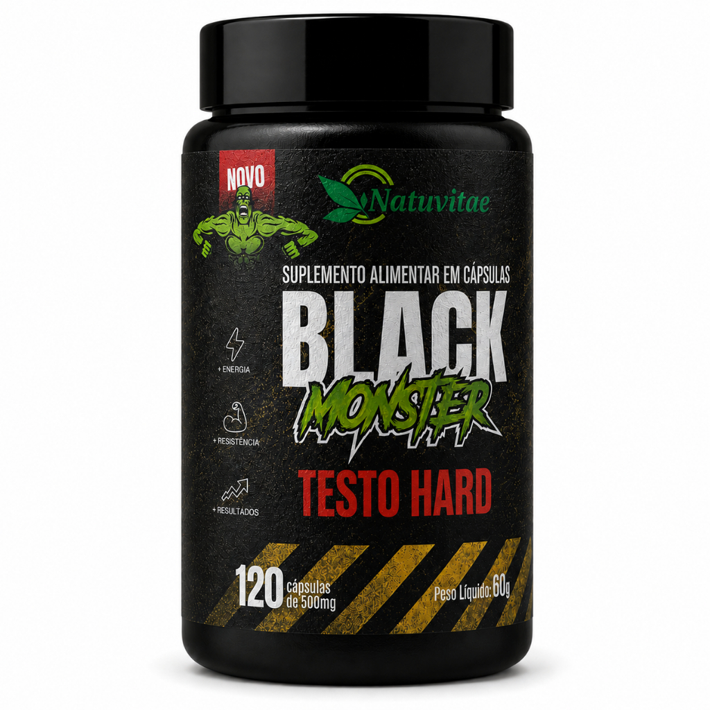 Testo Hard Monster Energia Pré Workout Ganho Massa Natuvitae Nutrition