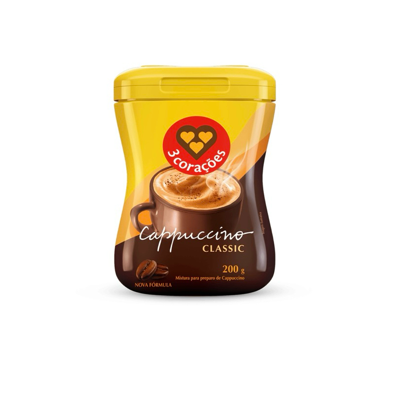 Potes 3 corações 180g/200g - CAPPUCCINO - CHOCOLATE - DIET - CHOCOLATE QUENTE