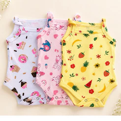Kit 3 Body Bebê Menina Alcinha 100% Algodão Roupa de Bebê Conjunto Borys Bebê Borie Regatinha Blusa bebê 1 a 12 meses
