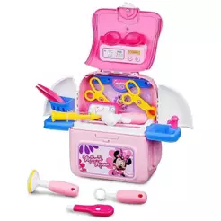 Mochila kit Play Set Minnie Medico Multikids BR1297 Brinquedo Faz de Conta Infantil Presente menina