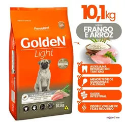 Ração Golden Light Cães Adultos Sabor Frango e Arroz 10,1kg