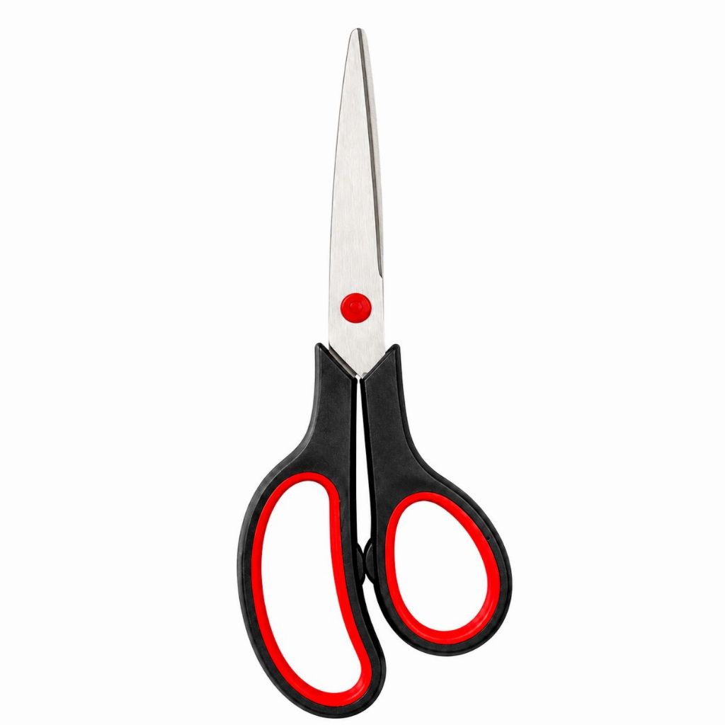 Kit 1/2/3 Tesoura profissional 19cm em aço para cortes papel, tecidos, artesanatos domésticos