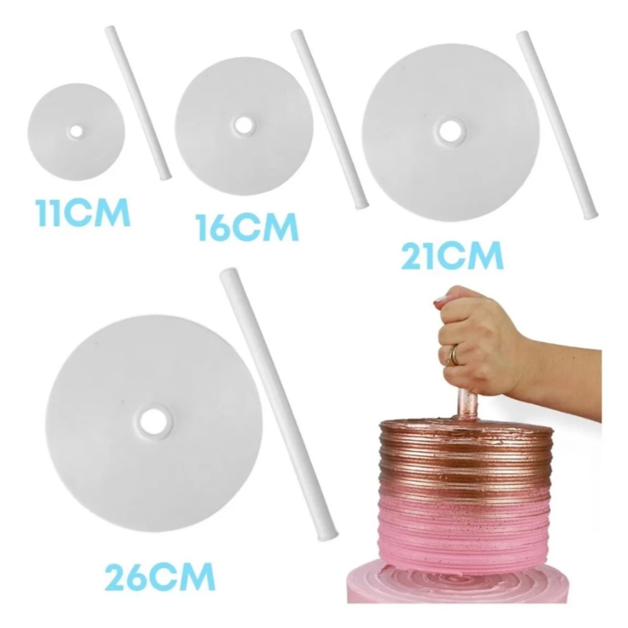 Guindaste para Bolo BlueStar – Conjunto para Sobreposição e Sustentação de Bolo de Andar  (Escolha o Tamanho)